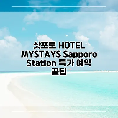 삿포로 HOTEL MYSTAYS Sapporo Station 특가 예약 꿀팁