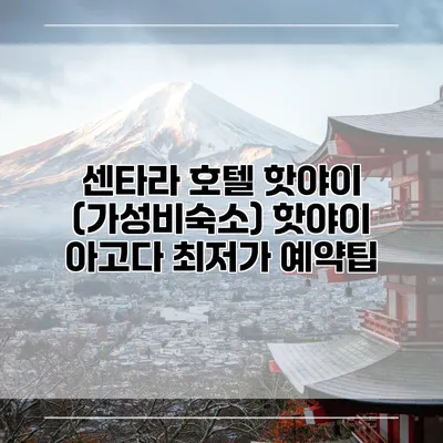 센타라 호텔 핫야이 (가성비숙소) 핫야이 아고다 최저가 예약팁
