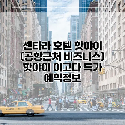 센타라 호텔 핫야이 (공항근처 비즈니스) 핫야이 아고다 특가 예약정보