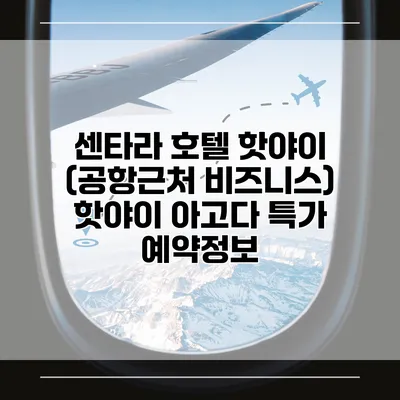 센타라 호텔 핫야이 (공항근처 비즈니스) 핫야이 아고다 특가 예약정보