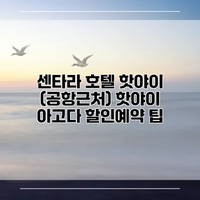 센타라 호텔 핫야이 (공항근처) 핫야이 아고다 할인예약 팁