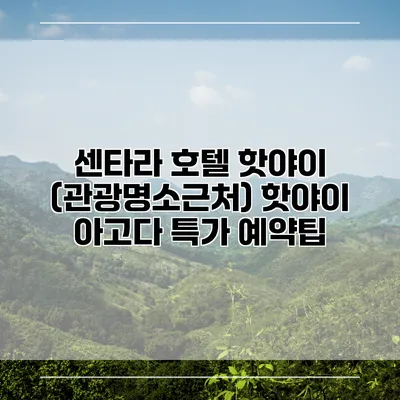 센타라 호텔 핫야이 (관광명소근처) 핫야이 아고다 특가 예약팁