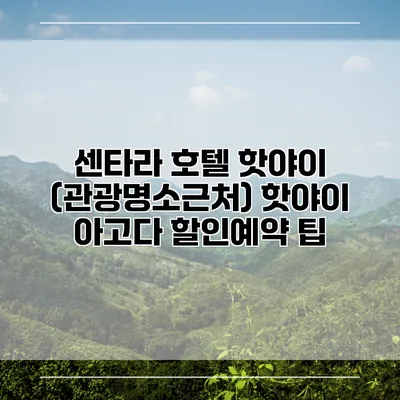 센타라 호텔 핫야이 (관광명소근처) 핫야이 아고다 할인예약 팁
