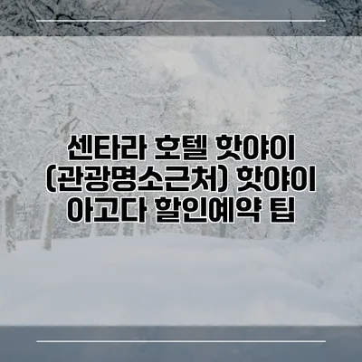 센타라 호텔 핫야이 (관광명소근처) 핫야이 아고다 할인예약 팁