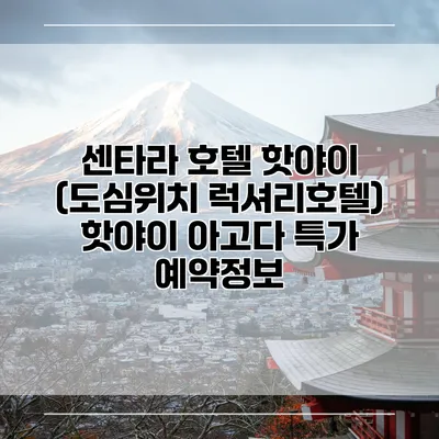 센타라 호텔 핫야이 (도심위치 럭셔리호텔) 핫야이 아고다 특가 예약정보