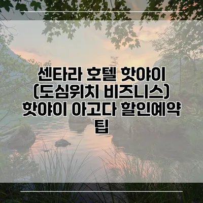 센타라 호텔 핫야이 (도심위치 비즈니스) 핫야이 아고다 할인예약 팁