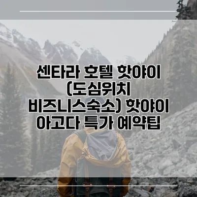 센타라 호텔 핫야이 (도심위치 비즈니스숙소) 핫야이 아고다 특가 예약팁