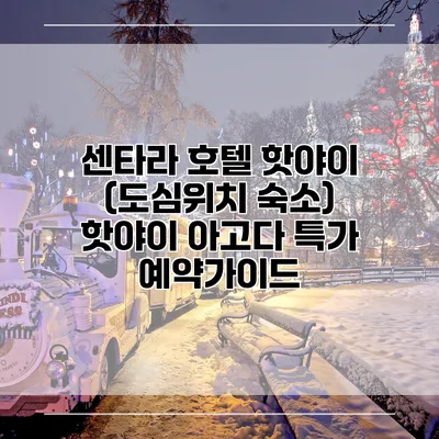 센타라 호텔 핫야이 (도심위치 숙소) 핫야이 아고다 특가 예약가이드