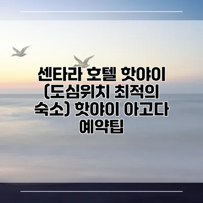 센타라 호텔 핫야이 (도심위치 최적의 숙소) 핫야이 아고다 예약팁
