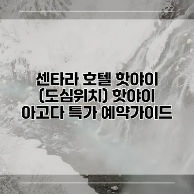 센타라 호텔 핫야이 (도심위치) 핫야이 아고다 특가 예약가이드