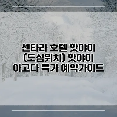 센타라 호텔 핫야이 (도심위치) 핫야이 아고다 특가 예약가이드