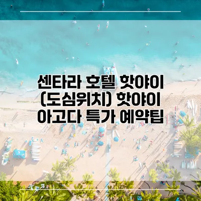 센타라 호텔 핫야이 (도심위치) 핫야이 아고다 특가 예약팁