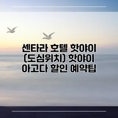 센타라 호텔 핫야이 (도심위치) 핫야이 아고다 할인 예약팁