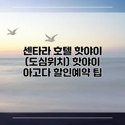 센타라 호텔 핫야이 (도심위치) 핫야이 아고다 할인예약 팁