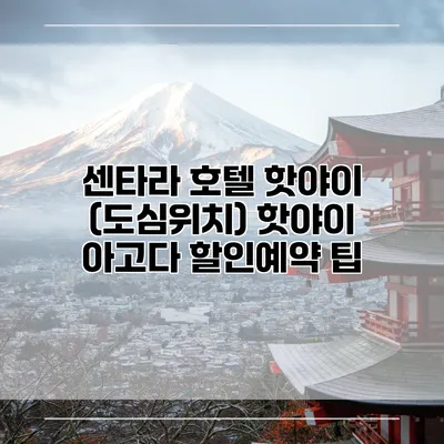 센타라 호텔 핫야이 (도심위치) 핫야이 아고다 할인예약 팁