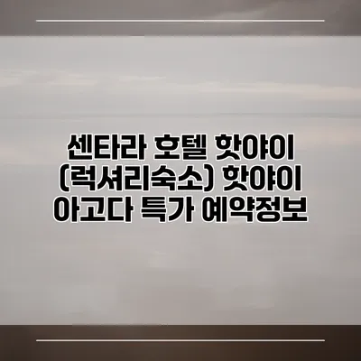 센타라 호텔 핫야이 (럭셔리숙소) 핫야이 아고다 특가 예약정보