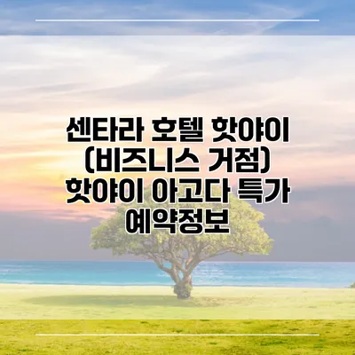 센타라 호텔 핫야이 (비즈니스 거점) 핫야이 아고다 특가 예약정보