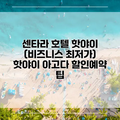 센타라 호텔 핫야이 (비즈니스 최저가) 핫야이 아고다 할인예약 팁