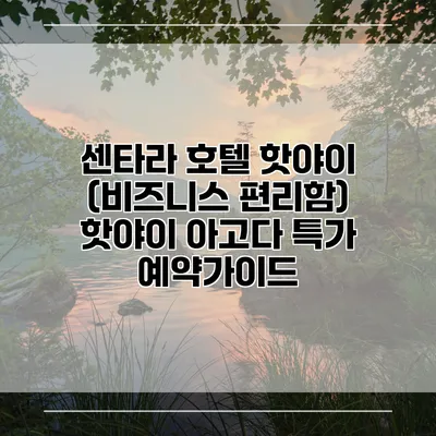 센타라 호텔 핫야이 (비즈니스 편리함) 핫야이 아고다 특가 예약가이드