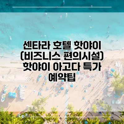 센타라 호텔 핫야이 (비즈니스 편의시설) 핫야이 아고다 특가 예약팁