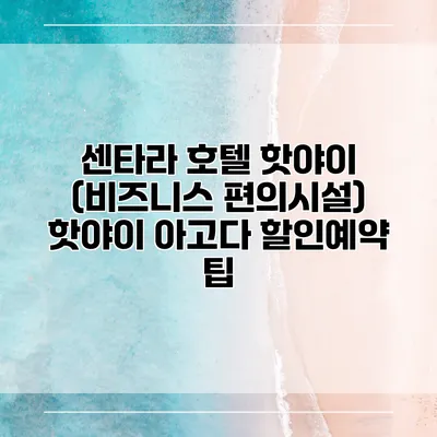 센타라 호텔 핫야이 (비즈니스 편의시설) 핫야이 아고다 할인예약 팁