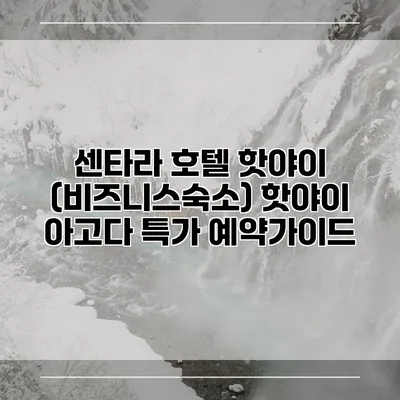 센타라 호텔 핫야이 (비즈니스숙소) 핫야이 아고다 특가 예약가이드