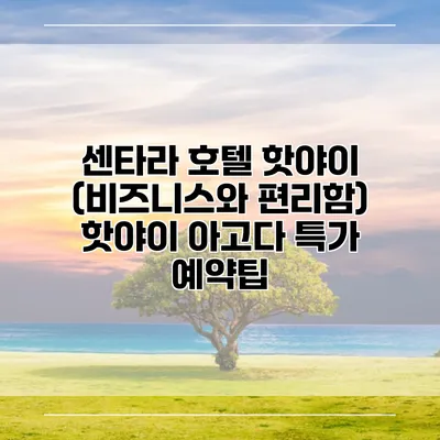 센타라 호텔 핫야이 (비즈니스와 편리함) 핫야이 아고다 특가 예약팁