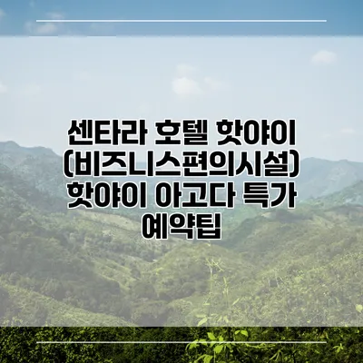 센타라 호텔 핫야이 (비즈니스편의시설) 핫야이 아고다 특가 예약팁