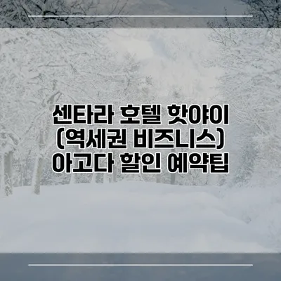 센타라 호텔 핫야이 (역세권 비즈니스) 아고다 할인 예약팁