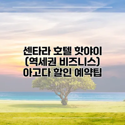 센타라 호텔 핫야이 (역세권 비즈니스) 아고다 할인 예약팁