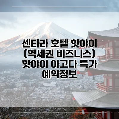 센타라 호텔 핫야이 (역세권 비즈니스) 핫야이 아고다 특가 예약정보