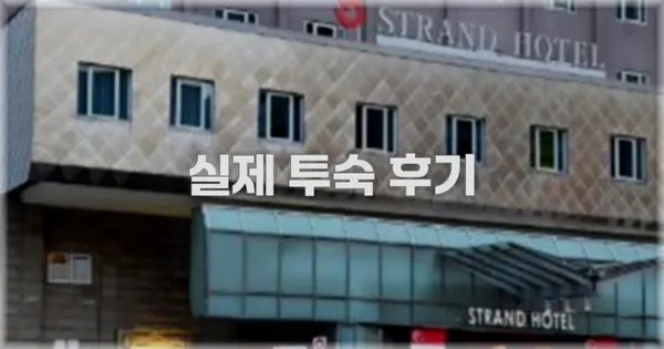 💬 실제 투숙 후기