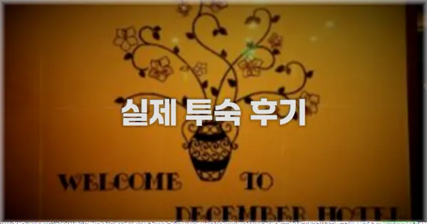 💬 실제 투숙 후기